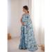 Picture of Well Formed Chiffon Light Steel Blue Saree