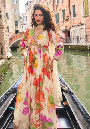 Picture of Chiffon Burly Wood Straight Cut Salwar Kameez