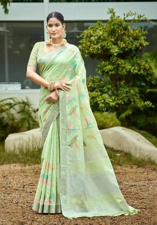 Picture of Stunning Linen Tan Saree