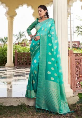 Picture of Pleasing Georgette Light Sea Green Saree