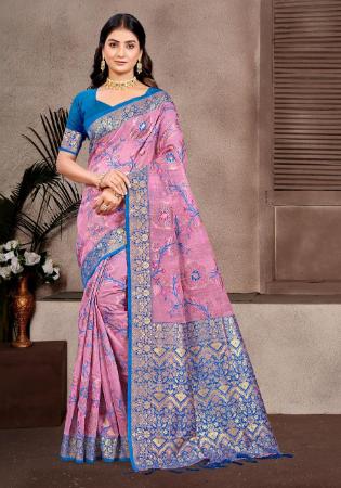 Picture of Lovely Cotton & Silk Thistle Saree
