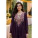 Picture of Chiffon Dark Olive Green Readymade Salwar Kameez