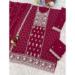 Picture of Wonderful Georgette Maroon Straight Cut Salwar Kameez