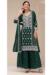 Picture of Georgette Dark Green Straight Cut Salwar Kameez