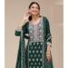 Picture of Georgette Dark Green Straight Cut Salwar Kameez