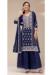 Picture of Georgette Midnight Blue Straight Cut Salwar Kameez