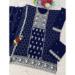 Picture of Georgette Midnight Blue Straight Cut Salwar Kameez