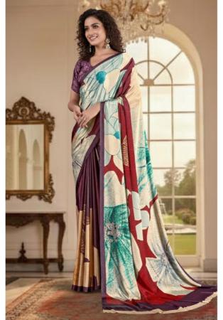 Picture of Delightful Crepe & Silk Dim Gray Saree