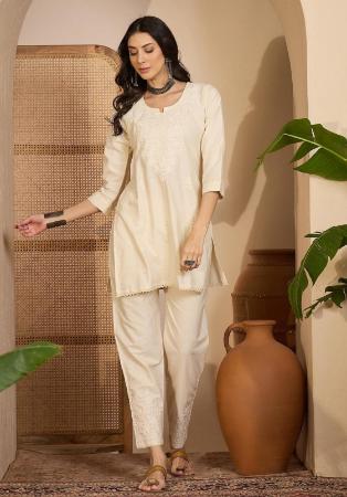 Picture of Amazing Silk Beige Readymade Salwar Kameez