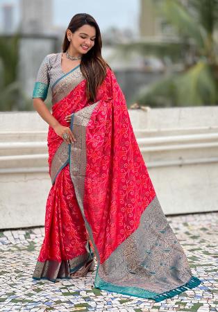 Picture of Taking Silk Crimson Saree
