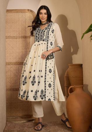 Picture of Resplendent Silk Beige Readymade Salwar Kameez