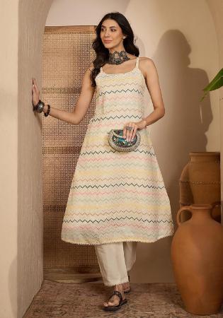 Picture of Resplendent Silk Beige Readymade Salwar Kameez