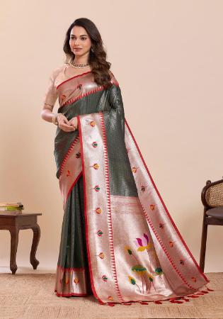 Picture of Marvelous Silk Sea Green Saree