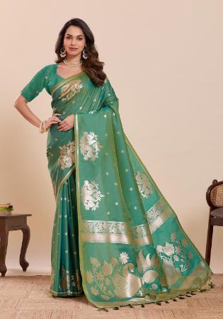 Picture of Ideal Silk Green Saree