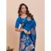 Picture of Well Formed Silk Dark Turquoise Saree