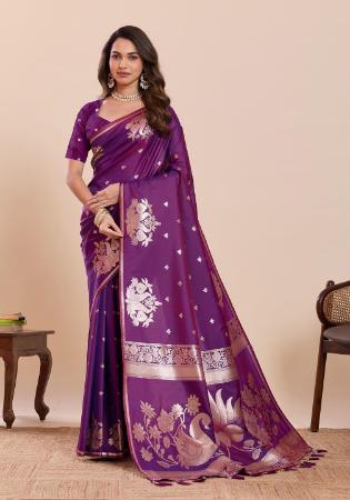 Picture of Grand Silk Purple Saree