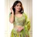 Picture of Sightly Organza Yellow Green Lehenga Choli