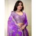 Picture of Amazing Organza Blue Violet Lehenga Choli