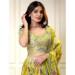 Picture of Exquisite Organza Yellow Lehenga Choli