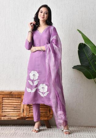 Picture of Appealing Silk Fuchsia Readymade Salwar Kameez