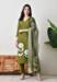 Picture of Silk Dark Olive Green Readymade Salwar Kameez