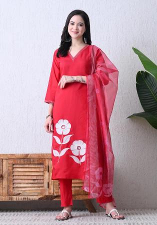 Picture of Taking Silk Crimson Readymade Salwar Kameez