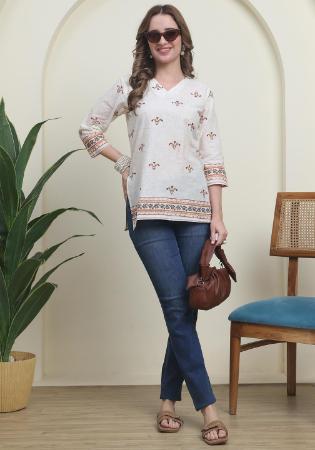 Picture of Magnificent Cotton Crimson Kurtis & Tunic