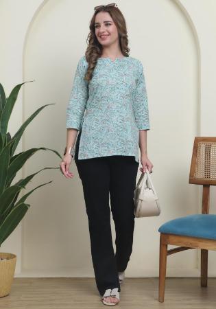 Picture of Ravishing Cotton Dark Grey Kurtis & Tunic