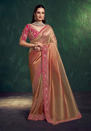 Picture of Ideal Silk Rosy Brown Saree