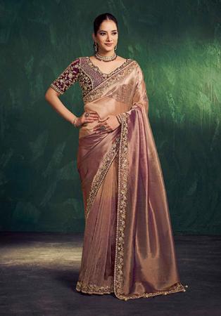 Picture of Pleasing Silk Dim Gray Saree