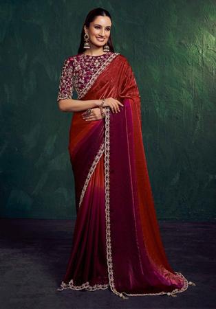 Picture of Resplendent Silk Maroon Saree