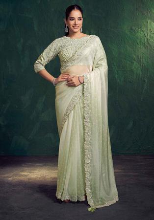 Picture of Beautiful Silk Dark Grey Saree