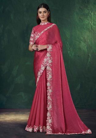 Picture of Delightful Silk Light Pink Saree