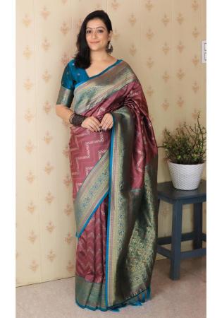 Picture of Amazing Silk Rosy Brown Saree