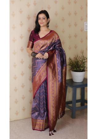Picture of Shapely Silk Brown Saree