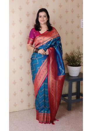 Picture of Classy Silk Saddle Brown Saree