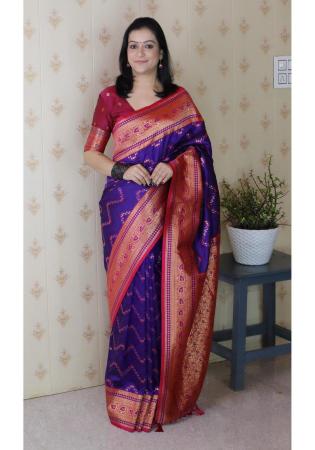 Picture of Alluring Silk Midnight Blue Saree