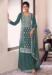 Picture of Chiffon Dark Sea Green Straight Cut Salwar Kameez