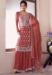 Picture of Stunning Chiffon Tomato Straight Cut Salwar Kameez