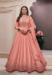 Picture of Exquisite Silk Light Coral Anarkali Salwar Kameez