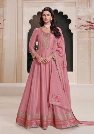 Picture of Fine Silk Thistle Anarkali Salwar Kameez