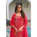 Picture of Nice Chiffon Dark Red Readymade Salwar Kameez