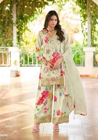 Picture of Fascinating Chiffon Tan Readymade Salwar Kameez
