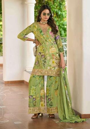 Picture of Amazing Chiffon Tan Readymade Salwar Kameez