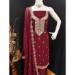 Picture of Enticing Georgette Maroon Straight Cut Salwar Kameez