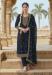 Picture of Well Formed Georgette Indigo Straight Cut Salwar Kameez