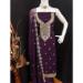 Picture of Comely Georgette Purple Straight Cut Salwar Kameez