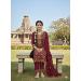 Picture of Alluring Georgette Maroon Straight Cut Salwar Kameez