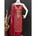 Picture of Alluring Georgette Maroon Straight Cut Salwar Kameez