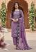 Picture of Statuesque Georgette Plum Straight Cut Salwar Kameez